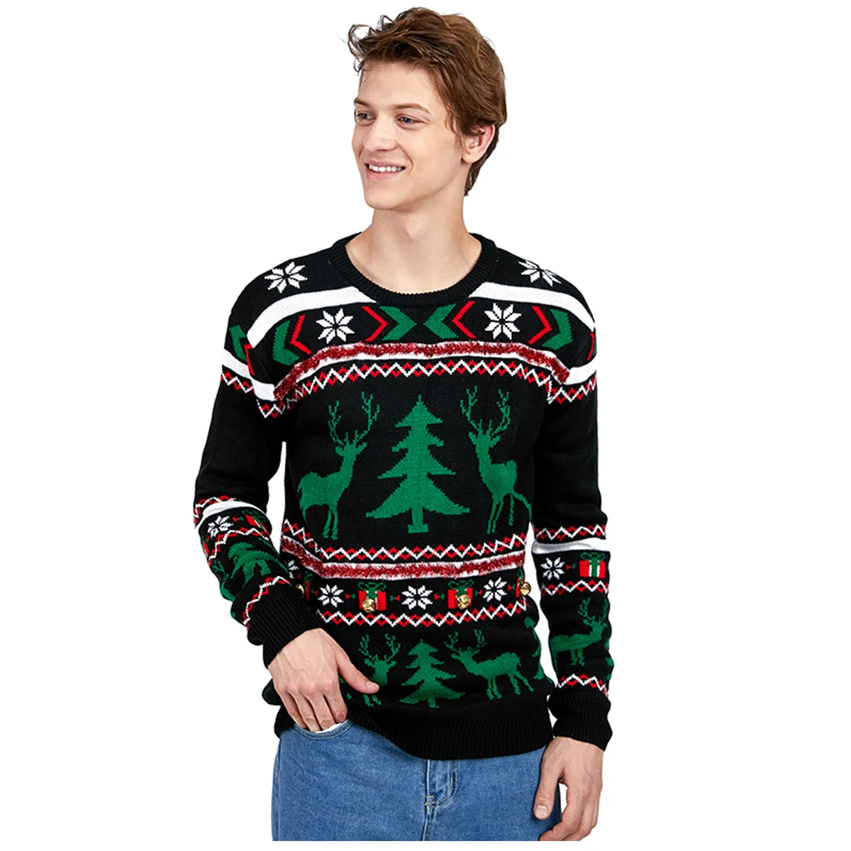 Men's Custom Ugly Christmas Sweater, custom hoodie or sweatshirt with logo imprint 1