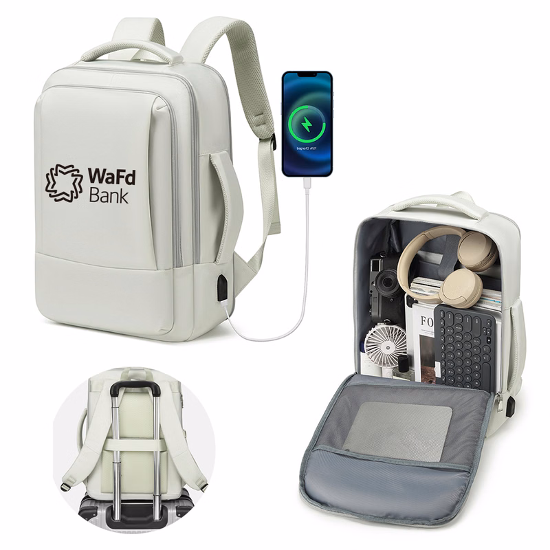 Business Smart Backpack Waterproof Backpack with USB Charging Port