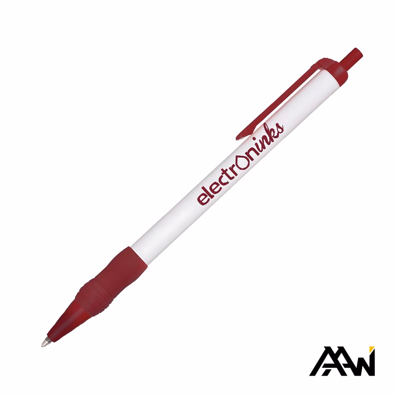 Value Slim Grip Pen w/Glossy Barrel & Matte Colored Trim