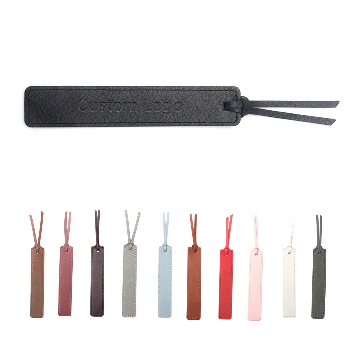 Pu Leather Bookmark W/ Tie 1