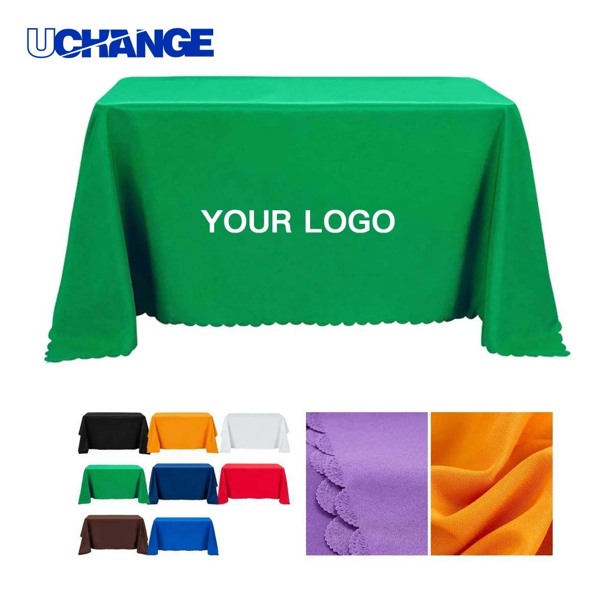 Knitted Fabric Tablecloth 130x88 Display for Conferences 1