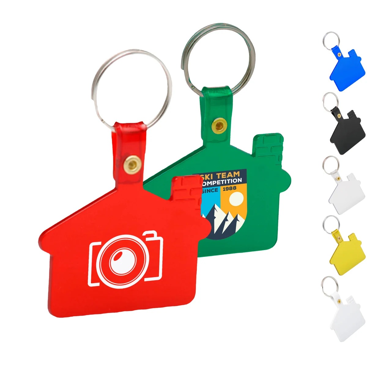 Flexible House Shaped Soft Tag Keychains 1