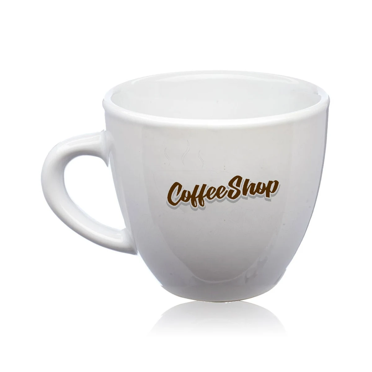 2 oz. Embossed LOVE Design ceramic Coffee Mugs 1