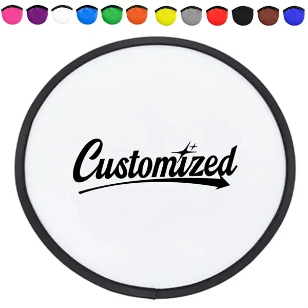 Custom Foldable Flying Disc Hand Fan with Pouch — Outdoor Event Giveaway 1