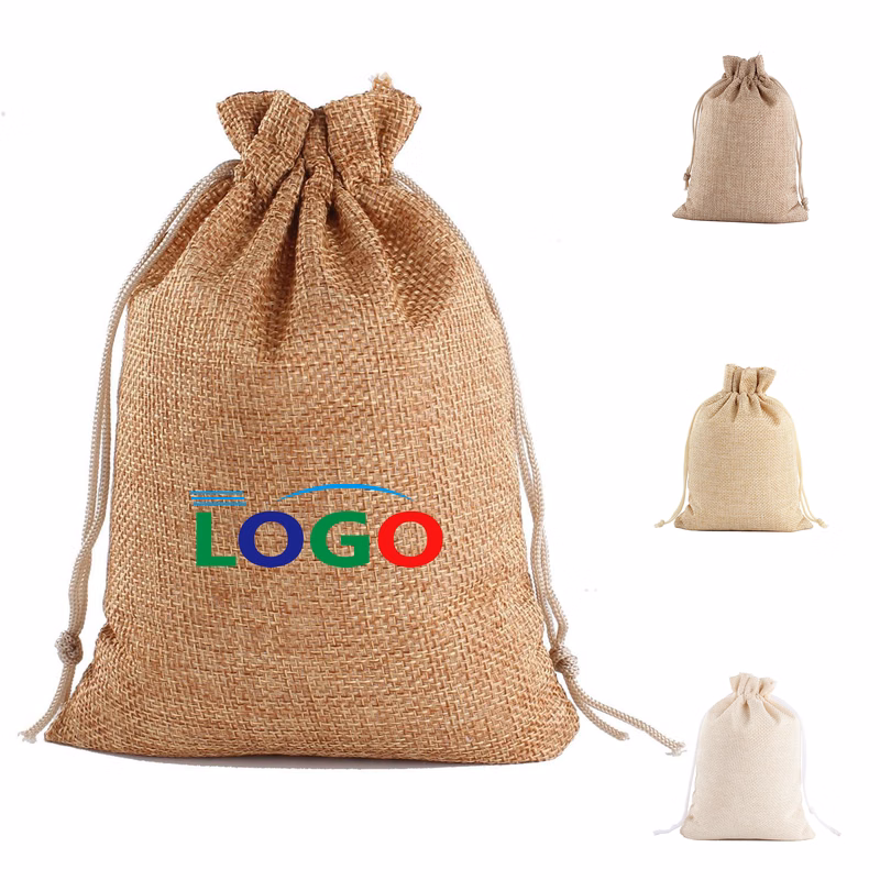 Rustic Burlap Drawstring Gift Bag