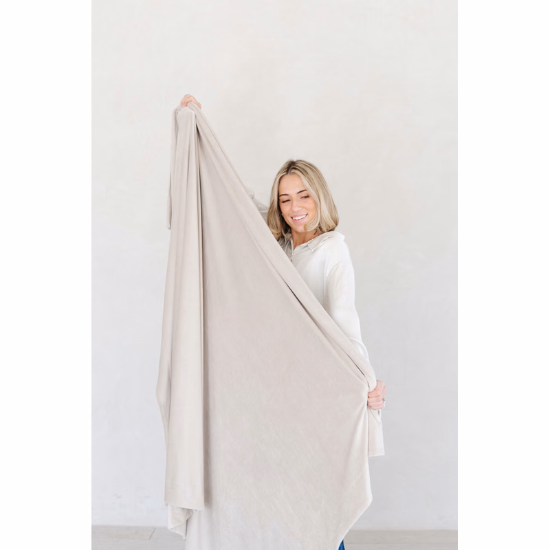 Minky Stretch Buttermilk-XL Luxury Blanket (60x80)