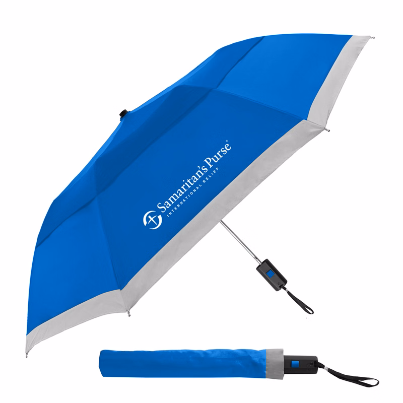 The Vented Lifesaver Folding Umbrella