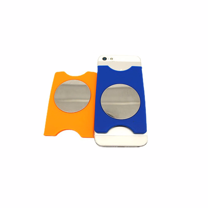 Silicone Phone Card Wallet W/Mirror