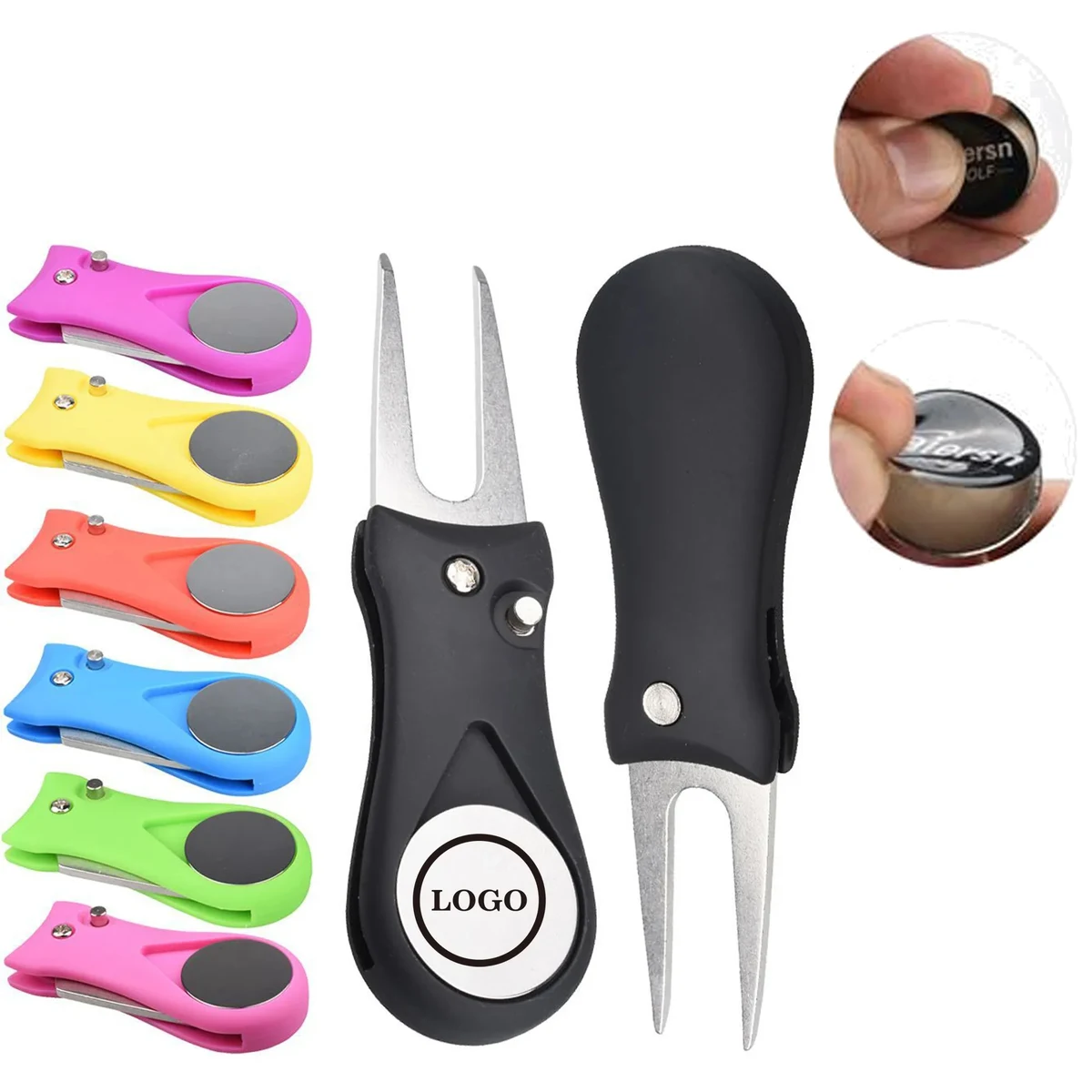 Golf Divot Repair Tool with Ball Marker 1
