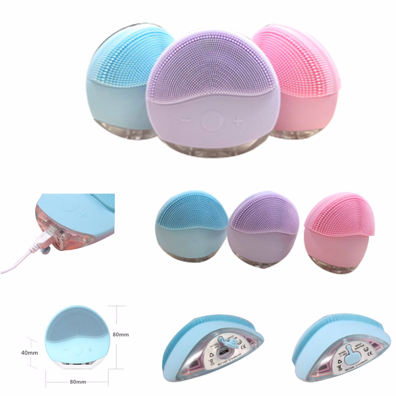 Electric Silica Gel Ultrasonic Facial Cleanser