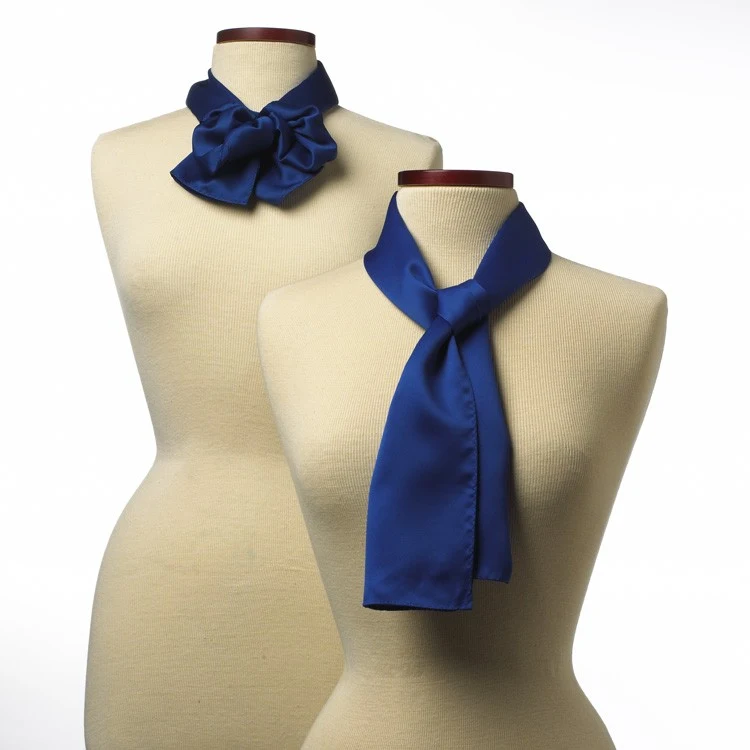 Royal Blue Silk 10" x 54" Scarf 1