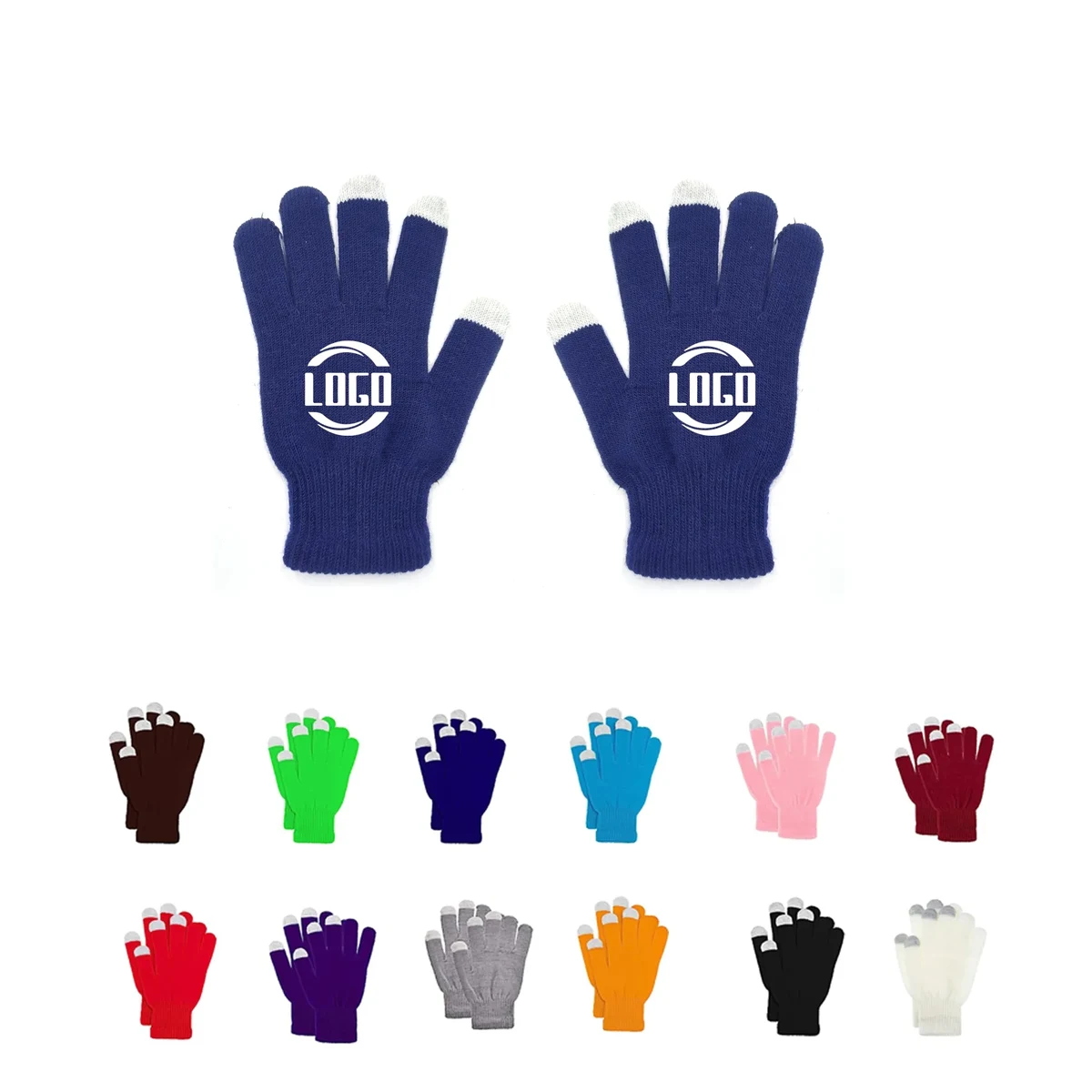 Acrylic Knit Touchscreen Gloves 1