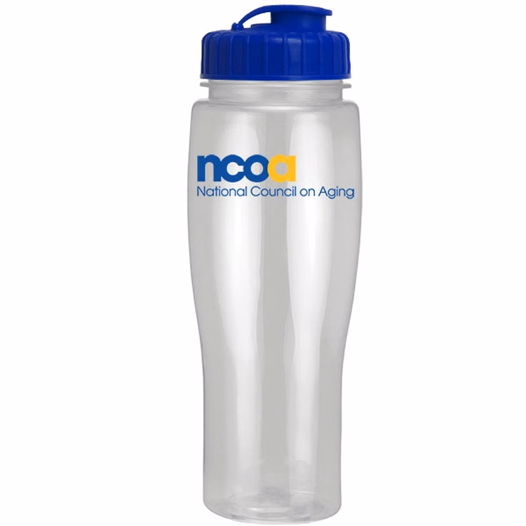 24 Oz. Translucent Contour Bottle w/ Flip Top Lid