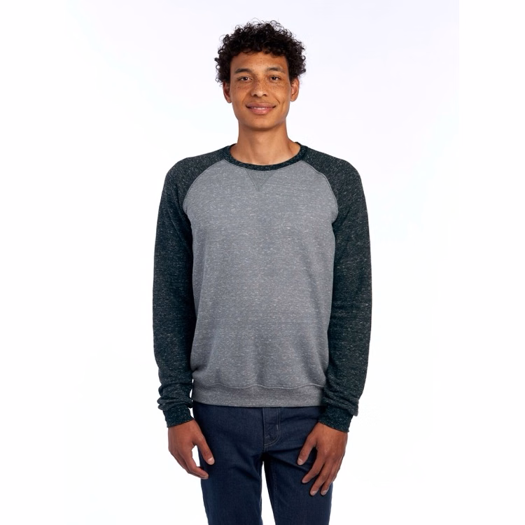 JERZEES Snow Heather Ring-Spun Unisex Raglan Crew