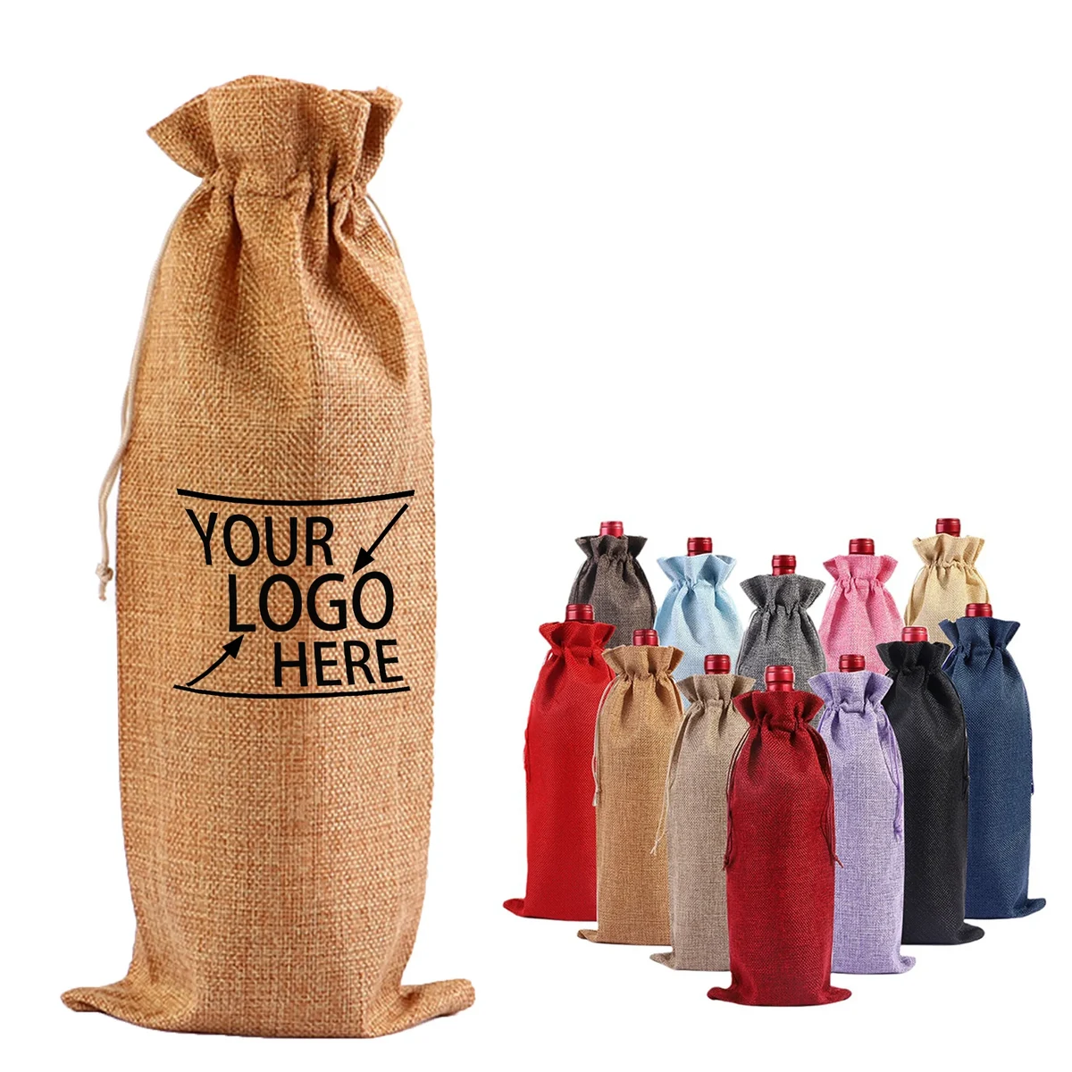 Linen-Inspired Wine Bag 1