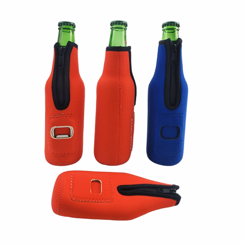 Neoprene Cooler Bottle Holder with Opener