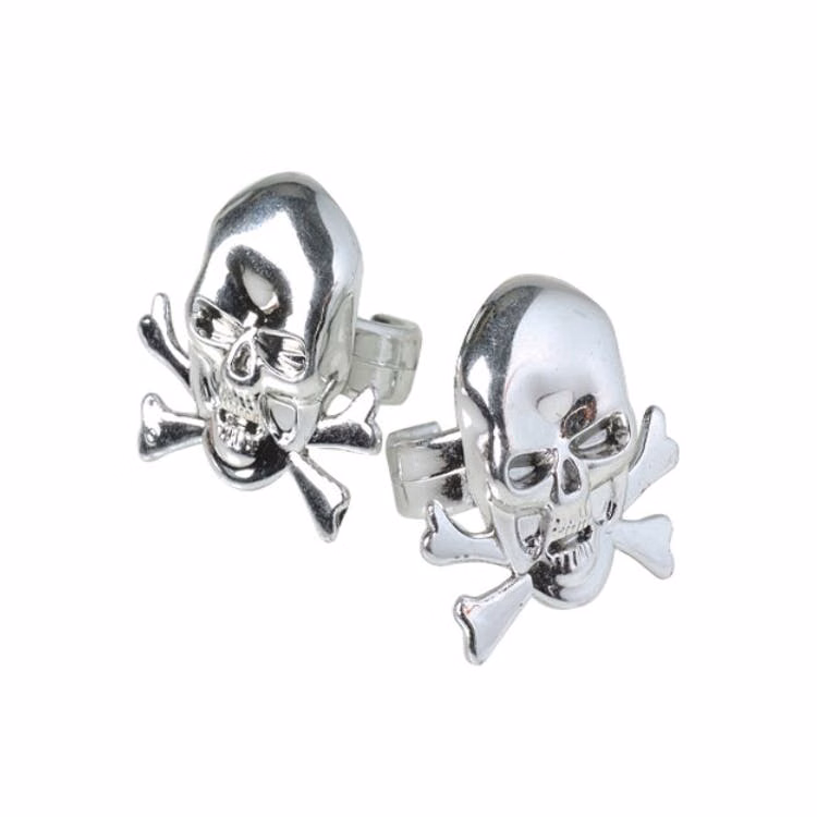 Metallic Skull Rings - Silver