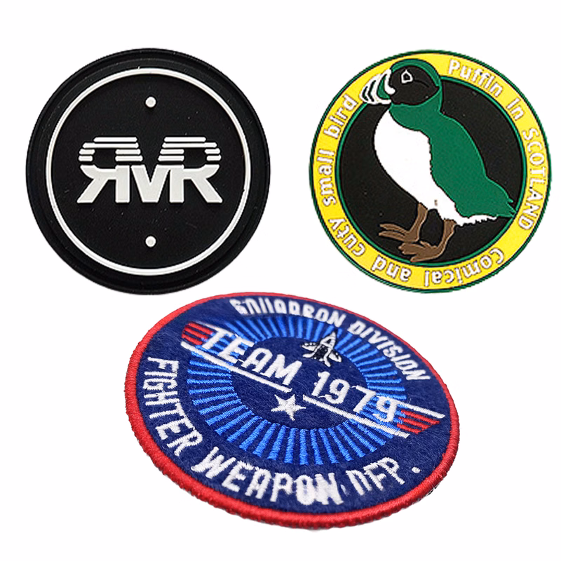 High-Quality Custom Round Patch with Heat Adhesive Backing