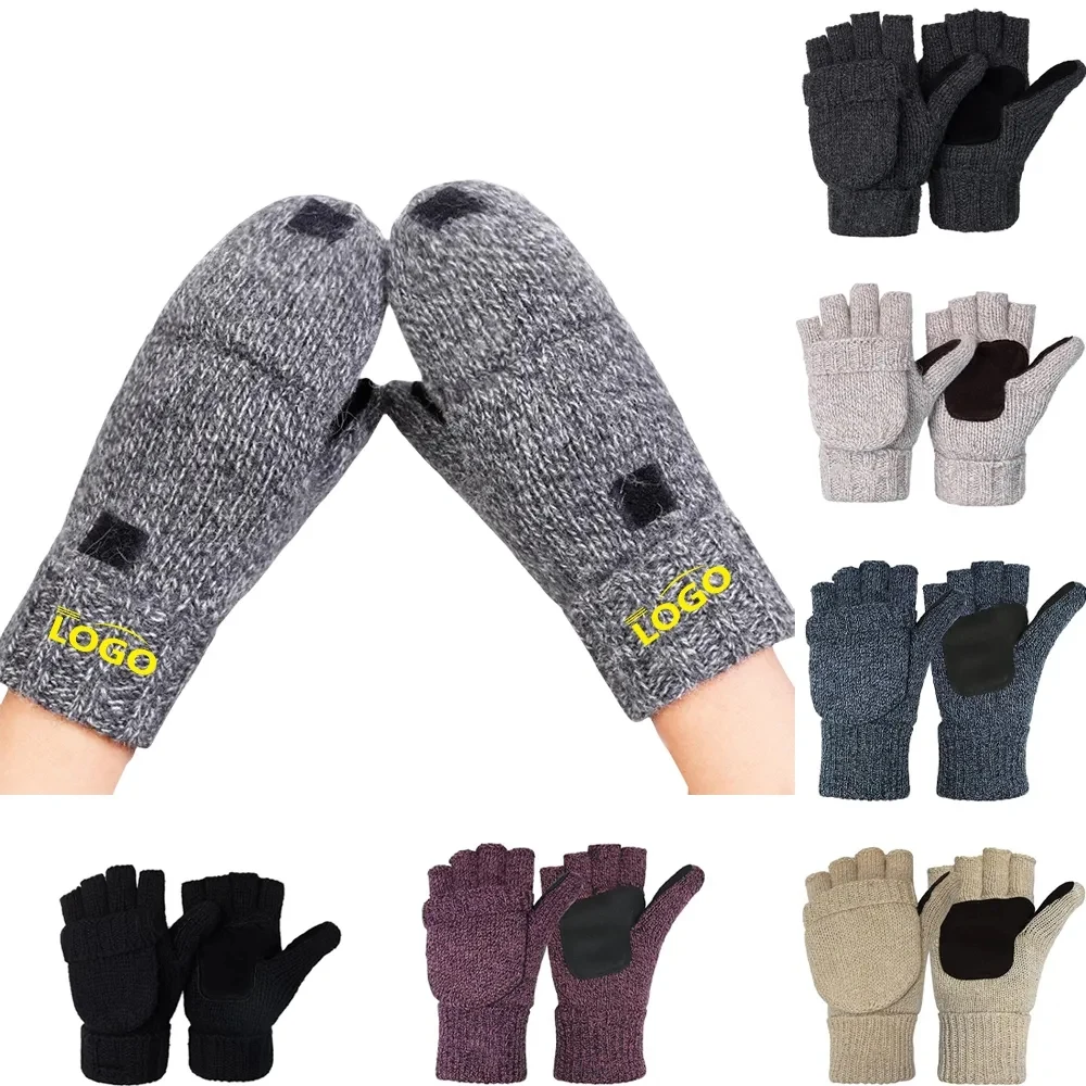 Full / Half Finger Knit Mittens 1