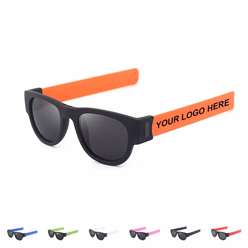 Folding Sunglasses With Slap Bracelet Arms