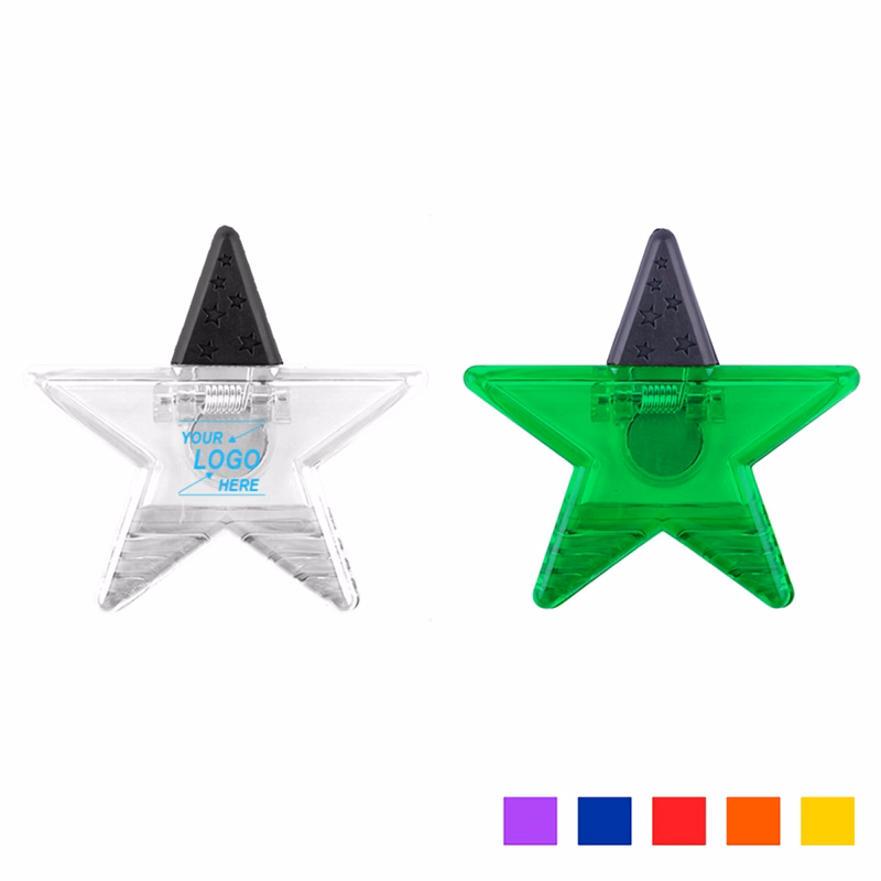 Star Shaped Plastic Magnetic Clip