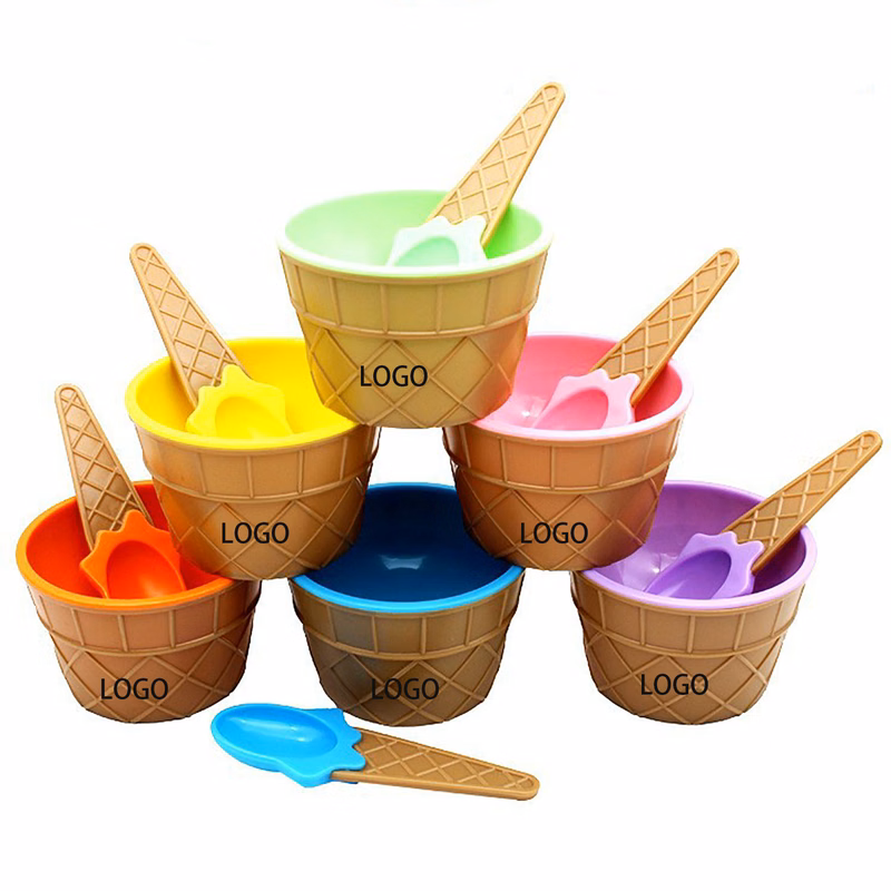 Ice Cream Bowls and Spoons for Summer/Holiday/Parties