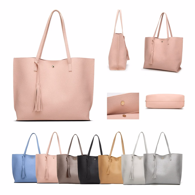 Soft Faux Leather Tote Shoulder Bag