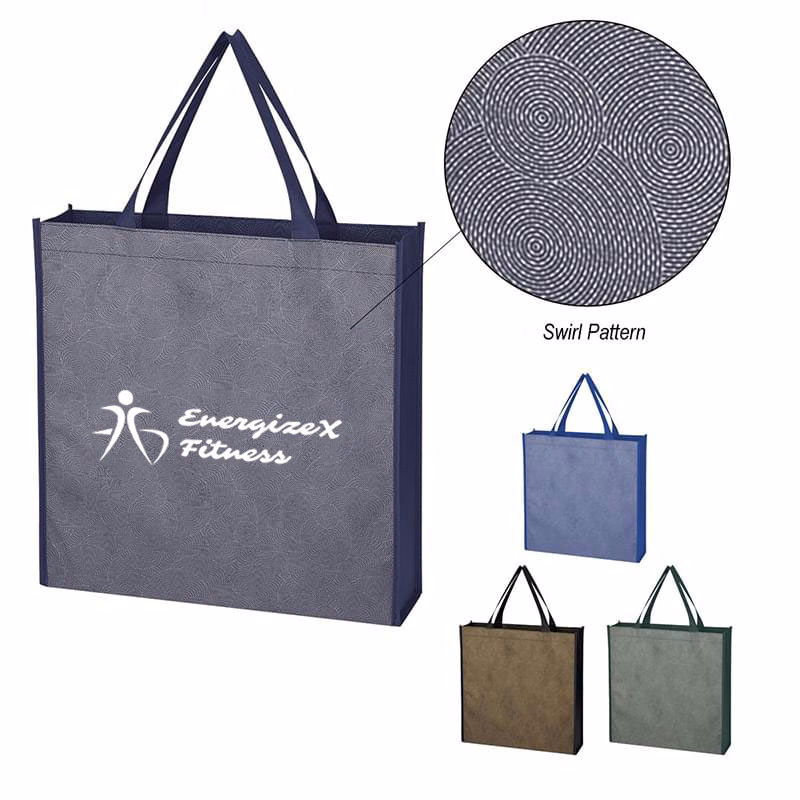 Silver Swirls Non-Woven Tote Bag