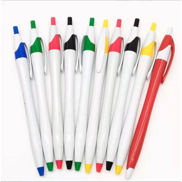 Custom Plastic 5.9 inch Ballpoint Pen White Barrel — Professional & Office Gift