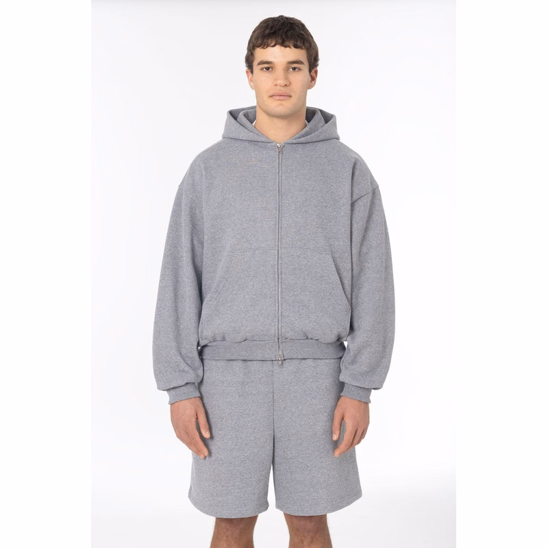 12OZ GABARDINE TRIBLEND FLEECE DOUBLE PULL ZIP HOO