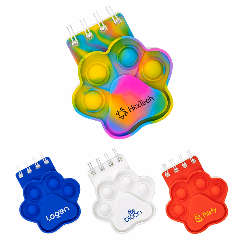 Paw Spiral Notebook Push Pop