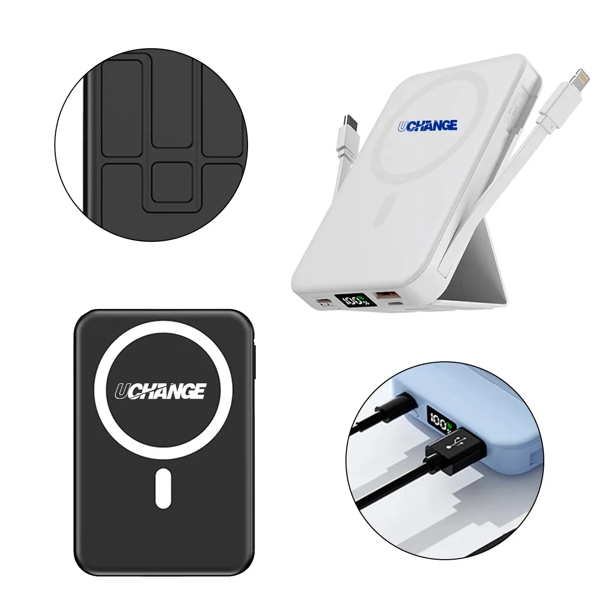 Magnetic Wireless Power Bank 10000 mAh with Stand 1