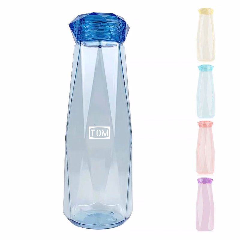 13.5-17Oz Diamond Shape Reusable Glass Bottle