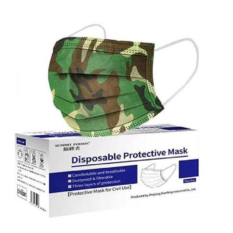 PRINTED BREATHABLE DISPOSABLE 3 PLY MASK 1