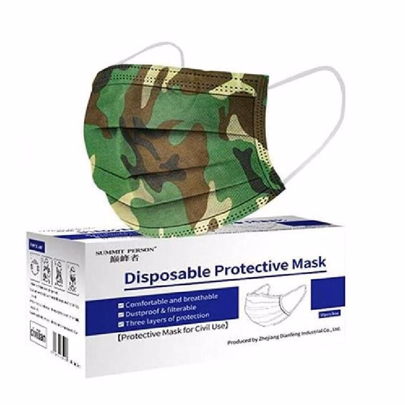 PRINTED BREATHABLE DISPOSABLE 3 PLY MASK