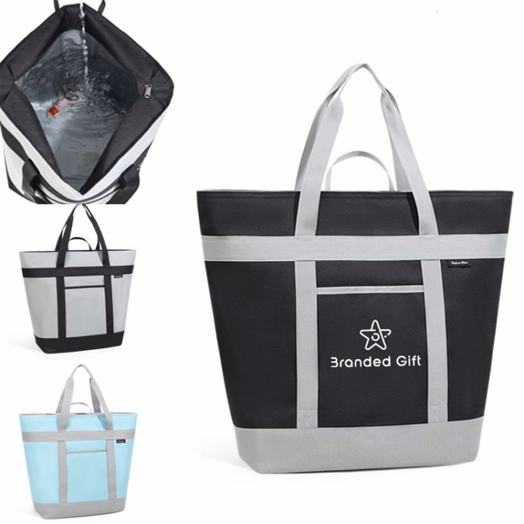 High-Capacity Foldable Tote Cooler Pizza Insulation Bag