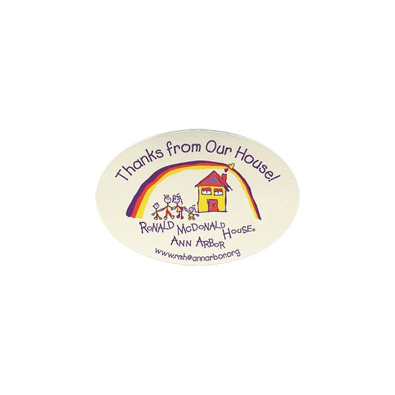 2.25" X 3.25" Oval Vinyl Refrigerator Magnet - 30mil 1