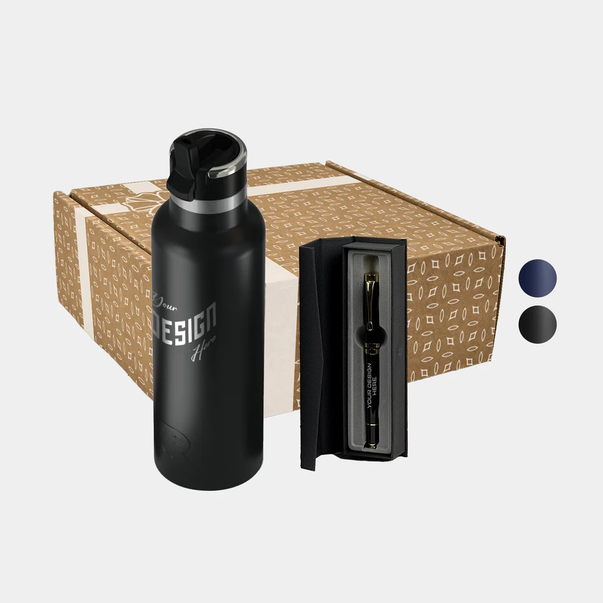 20 oz RTIC® Leak-Resistant Water Bottle & Chrome Trim Pen Gift Set 1