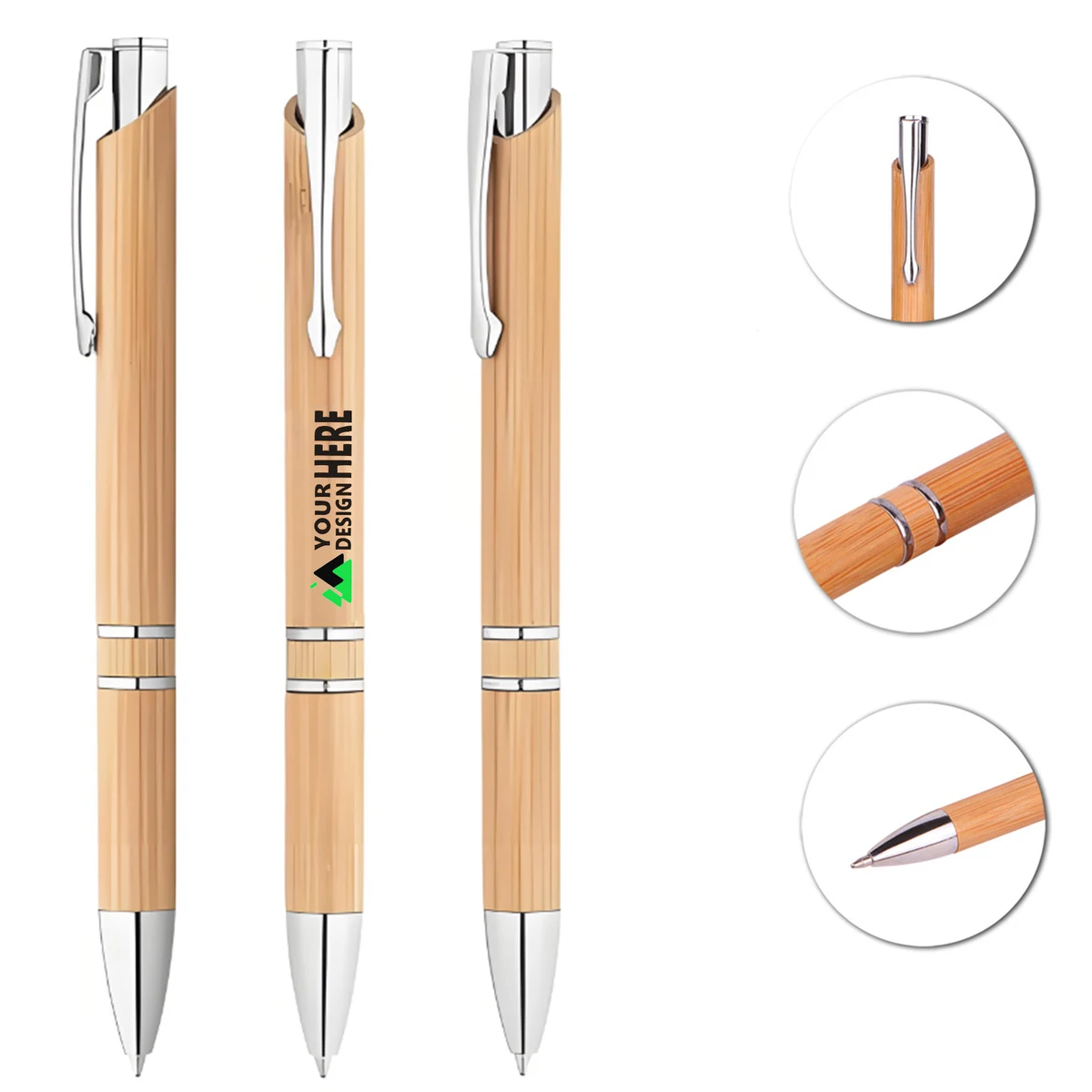 Wood Bamboo Press Environmentally Friendly Ballpoint Pen 1