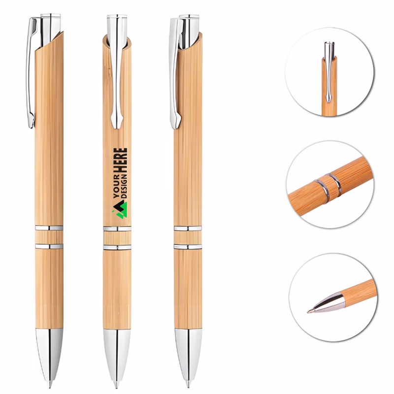 Wood Bamboo Press Environmentally Friendly Ballpoint Pen