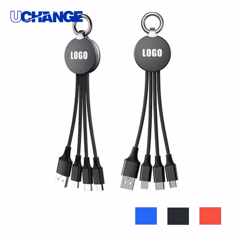 USB Two Point Zero Three In One Keychain Cable