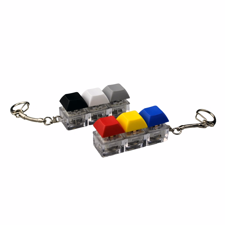 Three Keycap Fidget Keychain