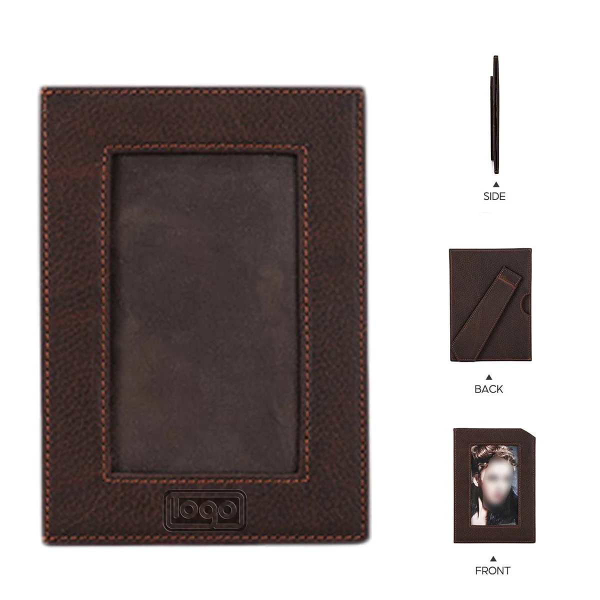 Custom Genuine Leather Handmade Picture Frame 1