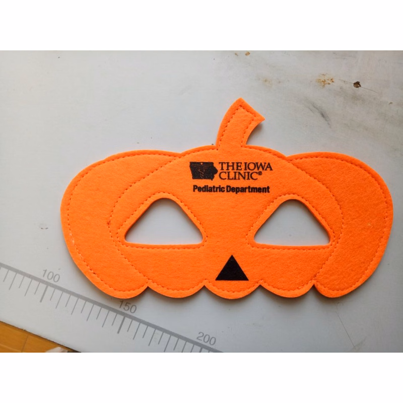 Pumpkin Felt Face Mask for Halloween