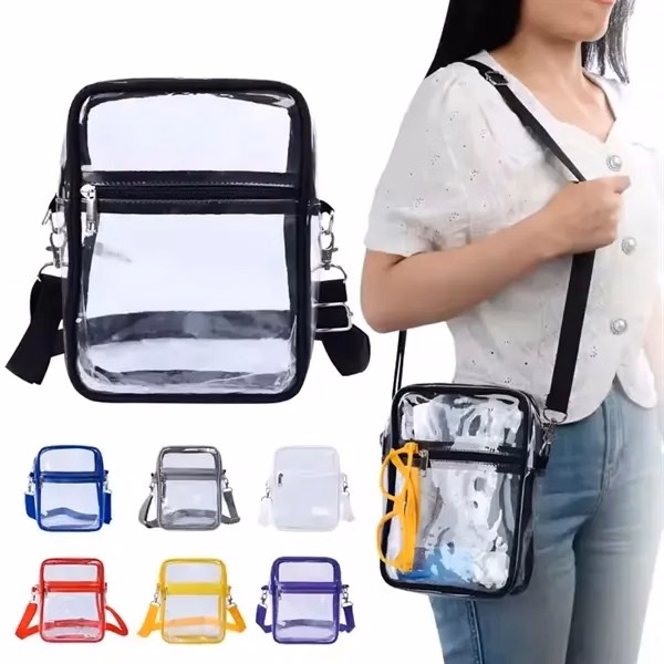 Custom Clear Stadium Approved Crossbody Tote Bag — Sports Events & Trade Shows