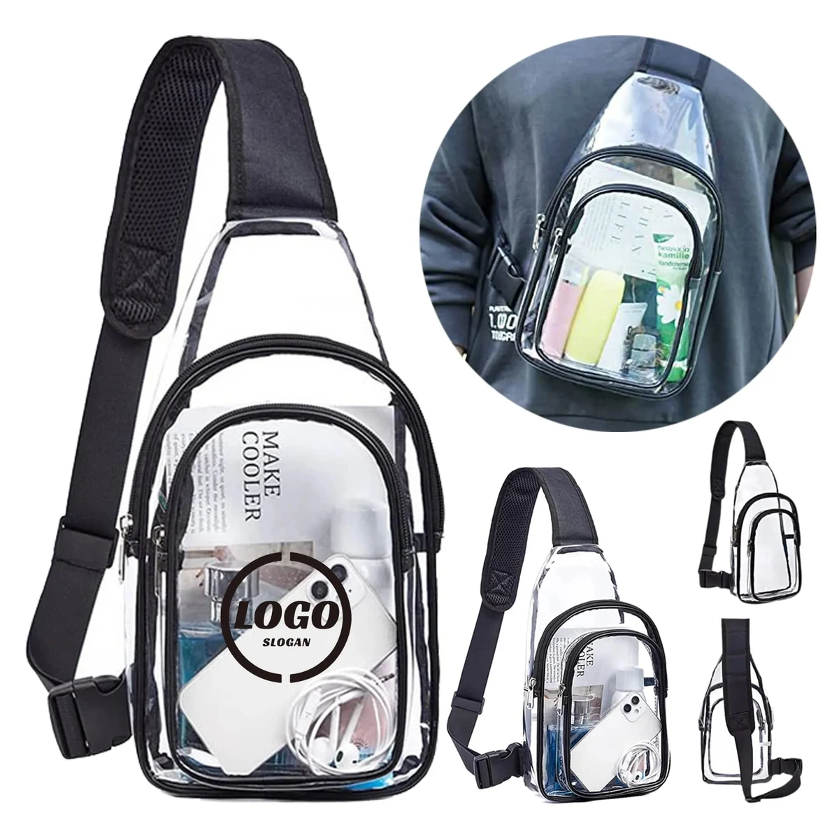 Quick Access Clear Shoulder Bag 1
