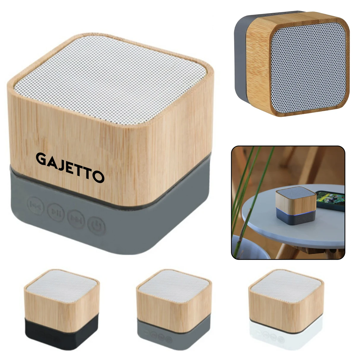 Two Tone Bluetooth Speaker - Bamboo 1