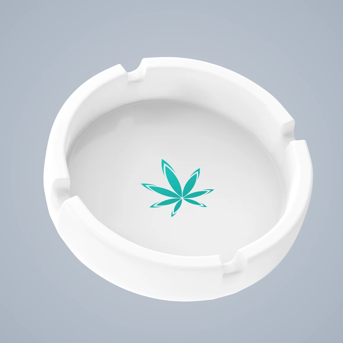 Custom White Glass Ashtrays 1