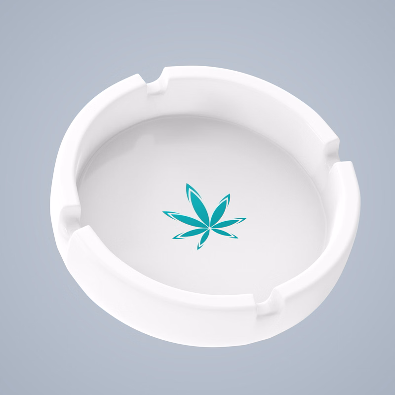 Custom White Glass Ashtrays