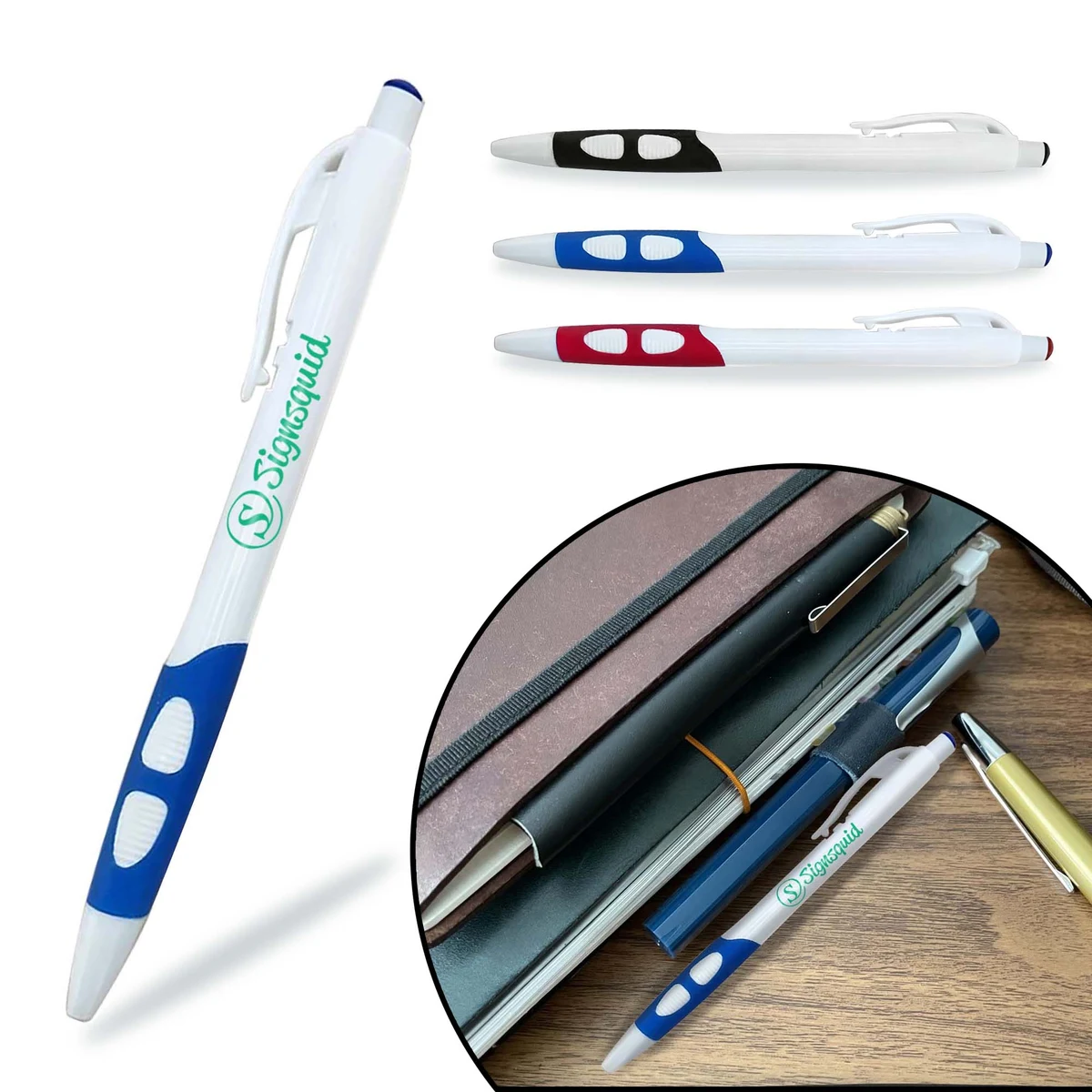 Rubber Grip Value Economy Pen - Full Color 1